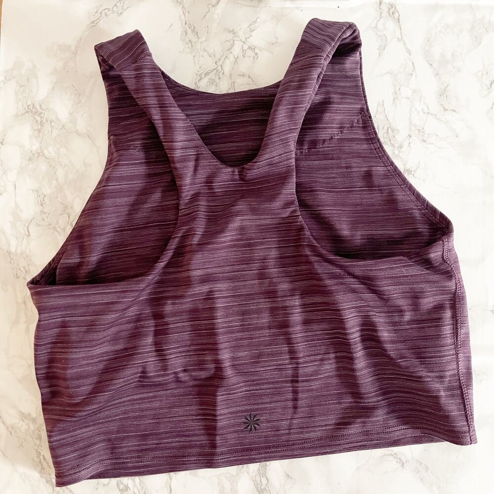 ATHLETA Conscious Space Dye Crop Bra Purple Small S - Picture 5 of 8